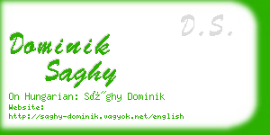 dominik saghy business card